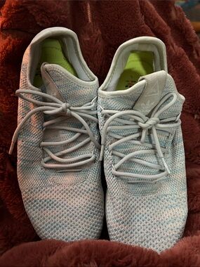 adidas Pale Blue Knit Running Shoes